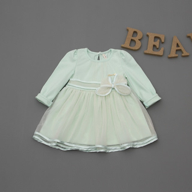 2019 spring bow lace dress