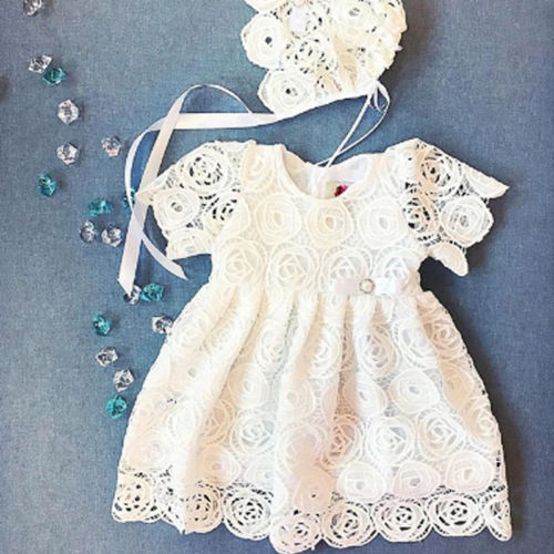 2019 New Arrival White Lace Baby Dresses